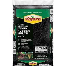 Black Bagged Recycled Rubber Mulch
