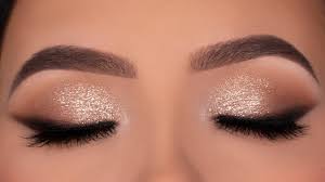 soft glitter eye makeup for wedding