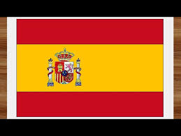 spanish flag drawing easy