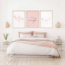 dandelion printblush pink wall artset