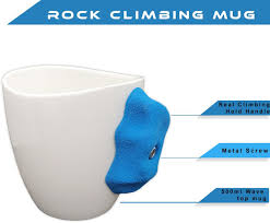 rock climbing bouldering hold mug top