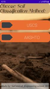 Thu, aug 12, 2021, 3:46pm edt Amazon Com Soil Classification Uscs And Aashto Appstore For Android