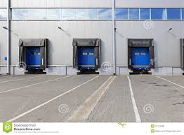 loading dock warehouse stock image