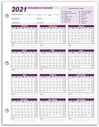 The free attendance calendar template is one of my popular excel templates which has been downloaded over 100 and here it is, the new employee attendance planner and tracker template which is created with the same style with my previous gantt chart and soccer league templates. Amazon Com Work Tracker Attendance Calendar Cards 8 X 11 Cardstock Pack Of 25 Sheets 2021 Office Products