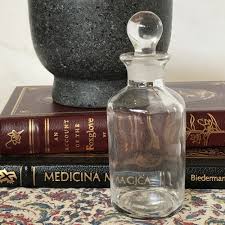 Clear Glass Apothecary Bottle Round