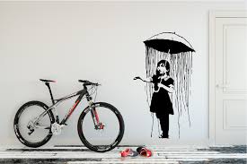 Banksy Rain Girl Grafix Wall Art