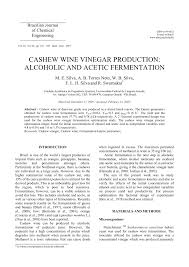 pdf cashew wine vinegar ion