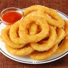 Image result for image for onion on burger and onion rings