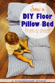 sew a diy pillow bed for the floor