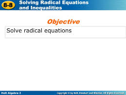 Ppt Solve Radical Equations