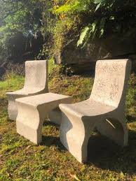 Concrete Chairs And Table Concrete