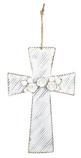 Whole Cross With Flower Wall Decor