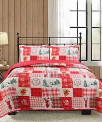White Holiday Patchwork Quilt Set