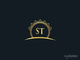 letter st logo luxury st logo icon