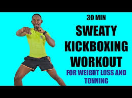 30 minute sweaty kickboxing workout for