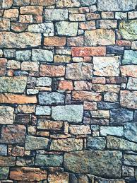Rock Stone Wall Print Curtain