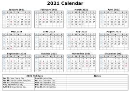 This free 2021 calendar in landscape layout is free for download in microsoft word document format. Free Printable 2021 Calendar Templates With Holidays
