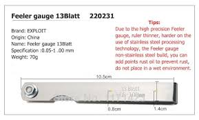 C009 13 Blatt 0 05 1 00mm Thickness Gap Metric Filler Feeler