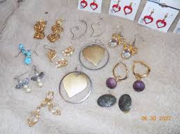 lot of modern costume jewelry earrings
