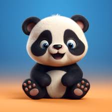 cute panda character crella