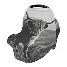 Soft Baby Car Seat Covers Highland Cow