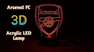 Arsenal Fc 3d Acrylic Led Lamp Cool Gift Ideas Customized Souvenirs