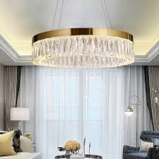Round Crystal Hanging Ceiling Lights Modern Metal Led Ceiling Pendant Light Fixture For Villa Takeluckhome Com