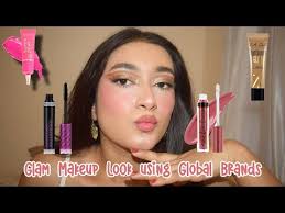 glam makeup look using international
