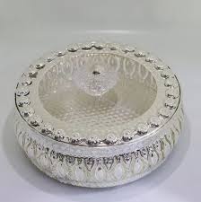Silver Plated Round Dry Fruit Box Box