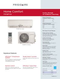 Frigidaire ffrh0822r1 air conditioner/heat pump. Frigidaire Frs18pys2 Specification Manualzz