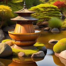 Bamboo Water Fountain Or Shishi Odoshi