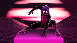 neon spider man 4k wallpaper hd games
