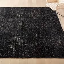 keen hand knotted viscose black area