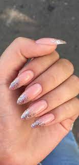 wear glitter nails for an elegant touch