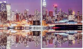 Juli 1776 ihre loslösung von großbritannien und ihr recht, einen eigenen. Wandbild 4 Teilig Manhattan Skyline New York Usa Amerika Bild Leinwand Levandeo