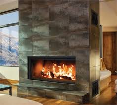 Split Pane Wood Burning Fireplace