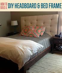 Diy upholstered headboard with nailhead detailed arms. How To Build A Headboard And Bed Frame Diy Projects Craft Ideas How To S For Home Decor With Videos