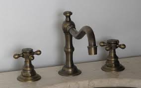 Antique Brass 3 Piece Bathroom Faucet