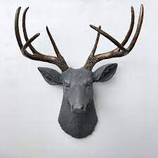 Any Color Faux Taxidermy Deer Head Wall