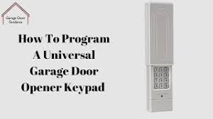 universal garage door opener keypad