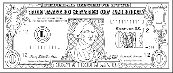 Plus, it's an easy way to celebrate each season or special holidays. Dollar Bill Coloring Page For Kids One Dollar Bill Learning Money Dollar