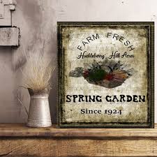 Primitive Vintage Farm Fresh Spring