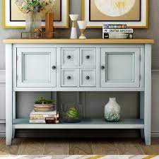 Buffet Sideboard With 4 Storage Drawers