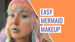 mermaid makeup look with face paint