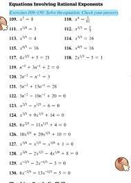 Equations Involving Rational Exponents