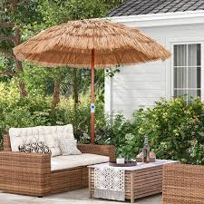 6 Feet Thatched Patio Umbrella With