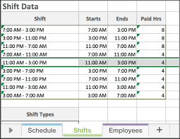 free employee scheduling template