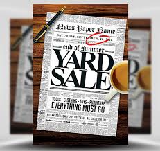 Read All About It Yard Sale Flyer Template Flyerheroes