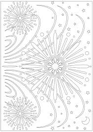 firework 8 drawing for coloring page