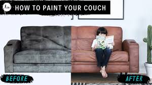 diy leather couch how to paint on